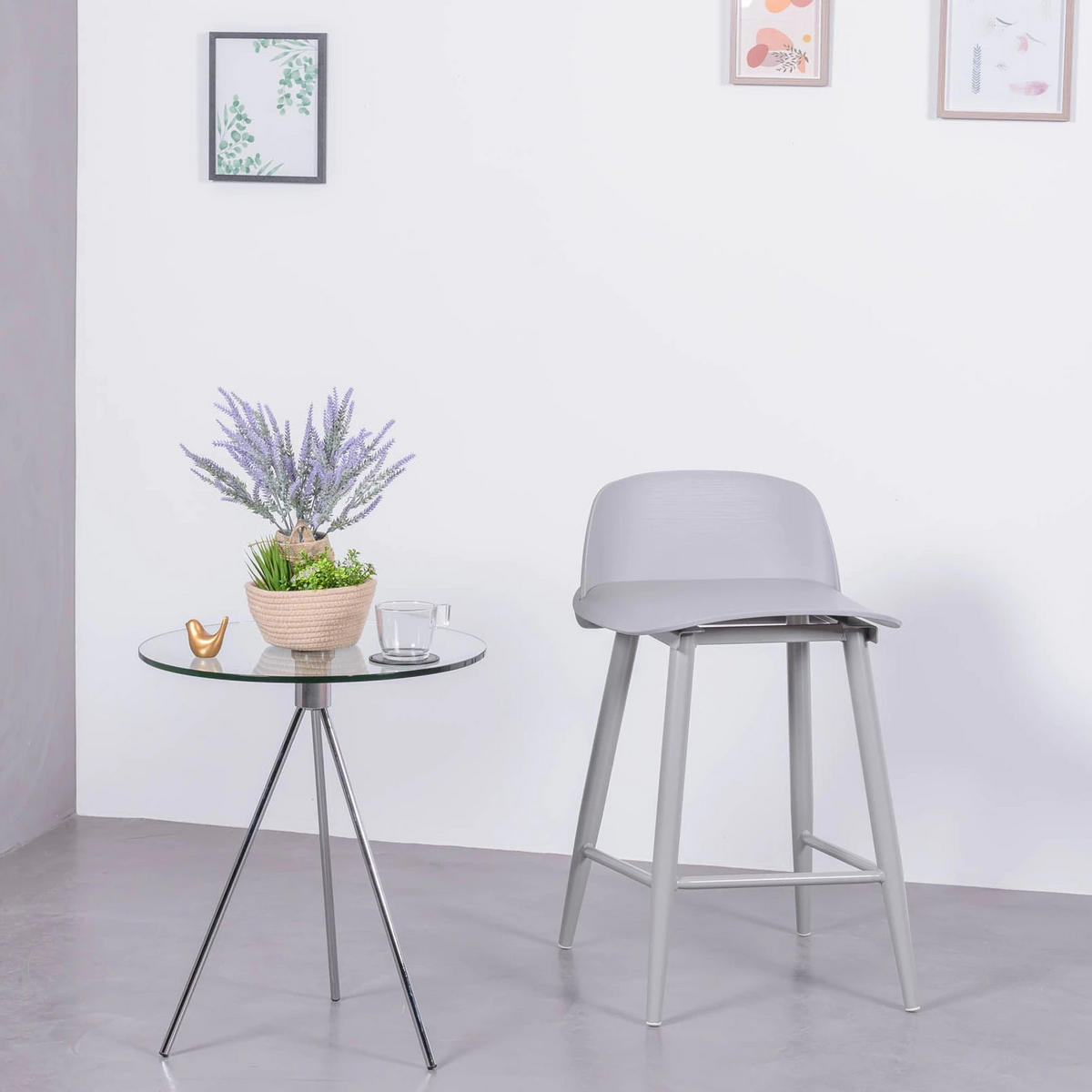 HOCKER Kunststoff Grau - Grau, Kunststoff (45/78/50cm) - Nest Dream
