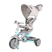 DREIRAD 4 in 1 Lucky grün Tasche Fußstütze verstellbarer Sitz Klingel - Grün, Metall (102/49/101cm) - Lorelli