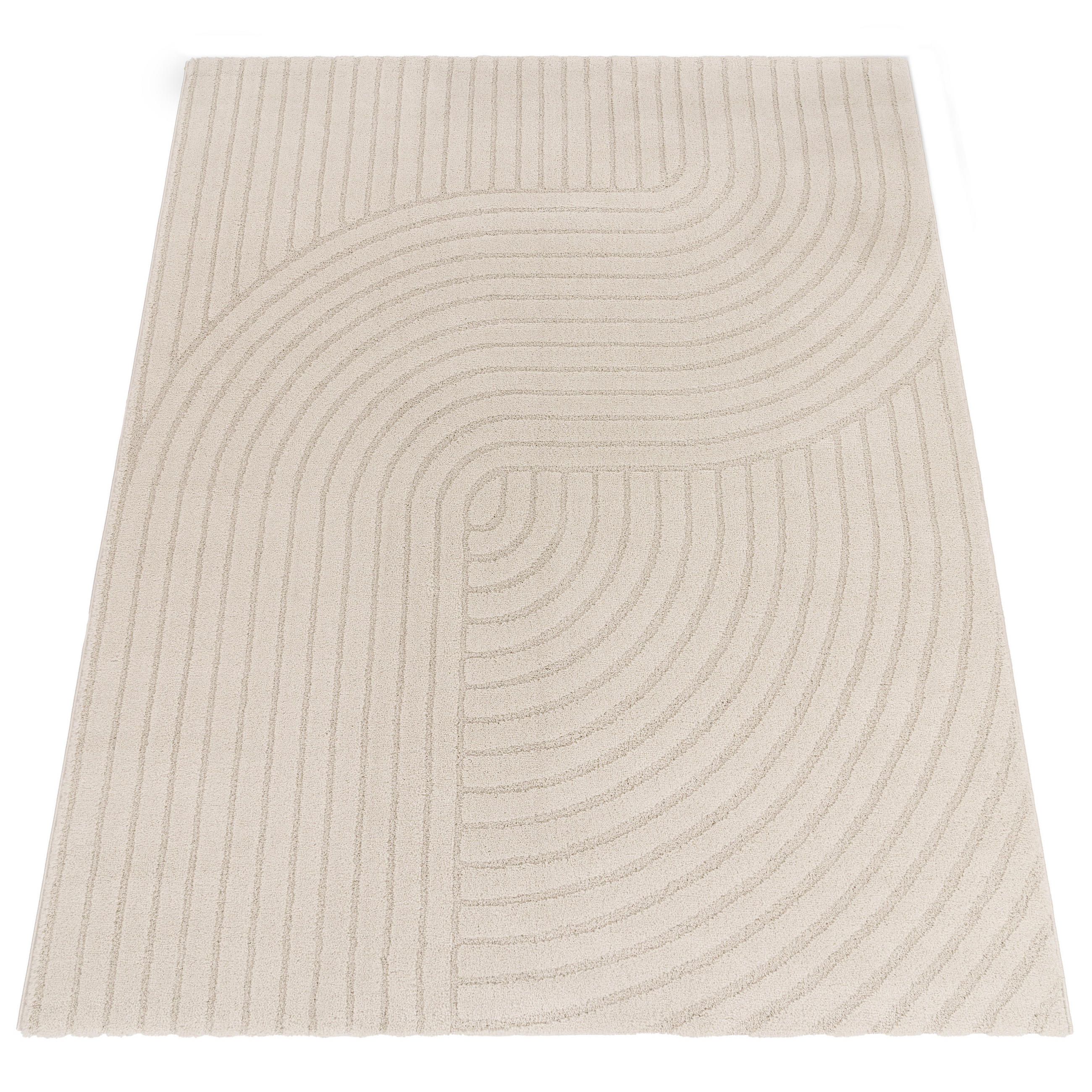 KURZFLORTEPPICH 120/160 cm Aura 701 - Creme, Textil (120/160cm) - Paco Home