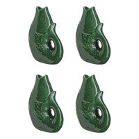 MINI-VASE (4er Set) Koi - Dunkelgrün, Keramik (12cm) - Butlers