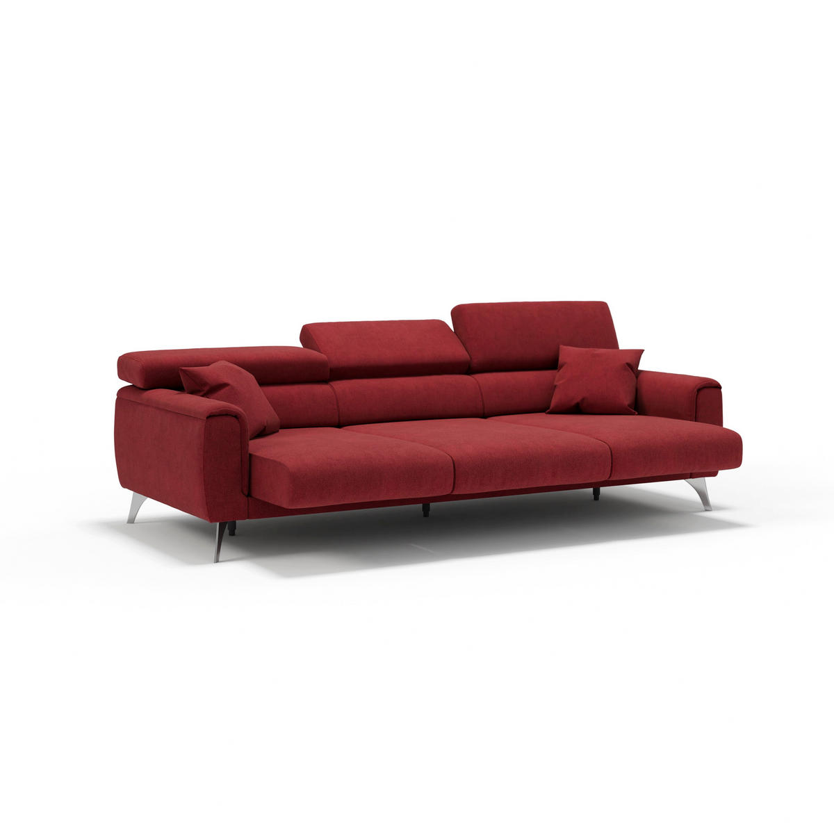 LINEARSOFA Caravaggio - Rot, Textil (244/73/102cm) - Divani.store