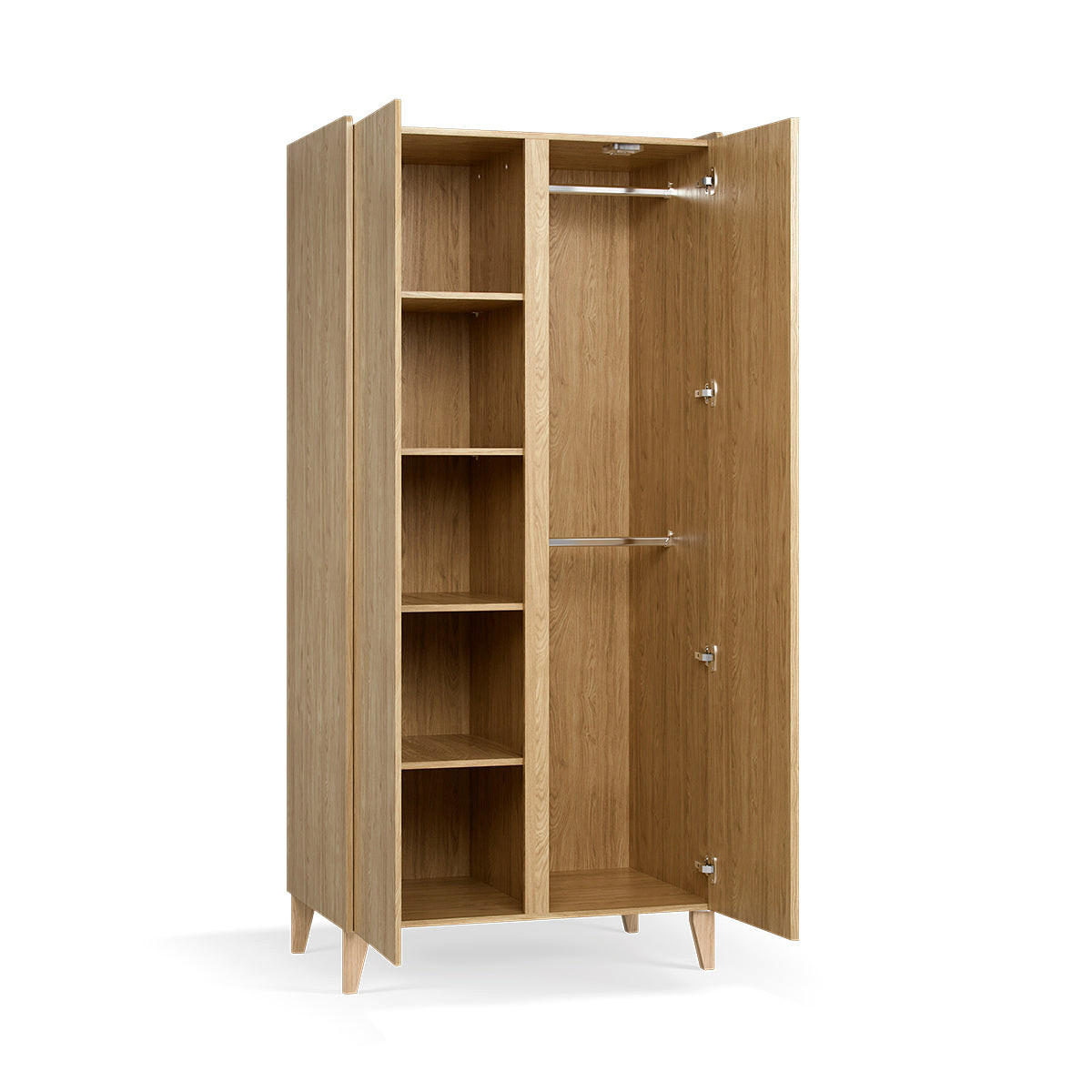 SKRIŇA 2 dvere Muve Drevo - hnedá, kompozitné drevo (94/204/60cm) - Petits-meubles