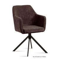 ARMLEHNSTUHL (6er-Set) Dulcy 57x87x60 Schwarz/Braun - Schwarz/Braun, Kunststoff (60/87/57cm) - 58aufmkessel