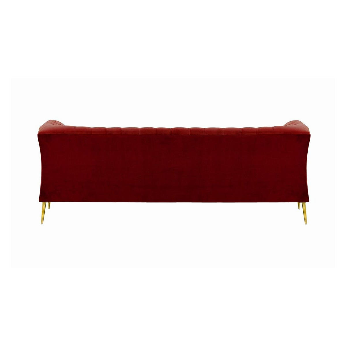2,5-SITZER-SOFA Chesterfield Modern-Velluto 7 - Rot, Holz/Textil (209/74/80cm)