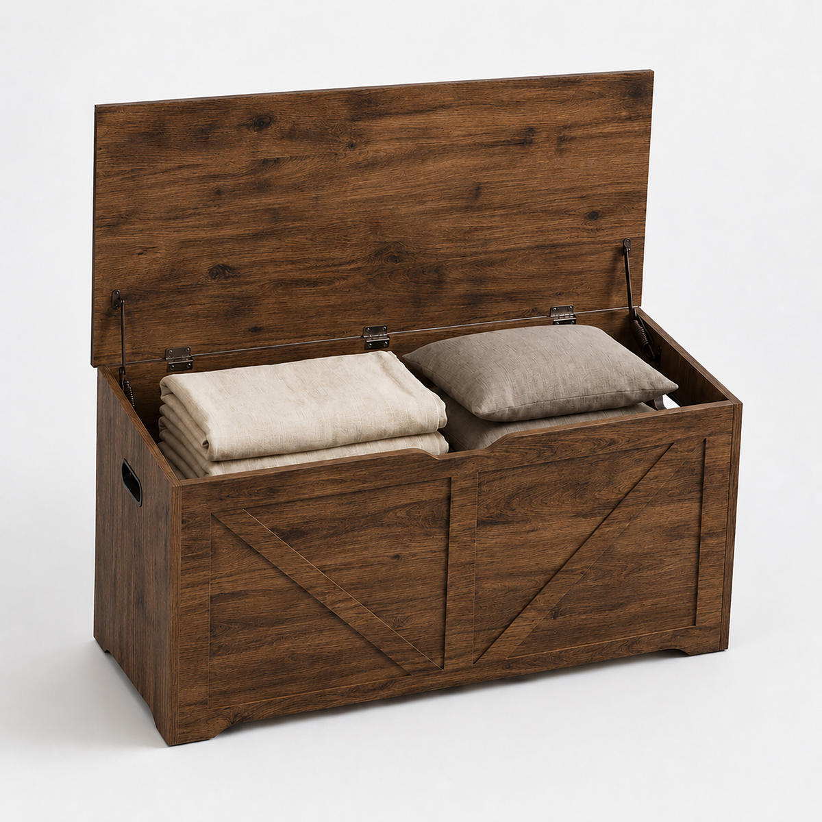 SITZBANK Vintagebraun mit Stauraum - Braun, Holzwerkstoff (100/46/40cm) - Relaxdays