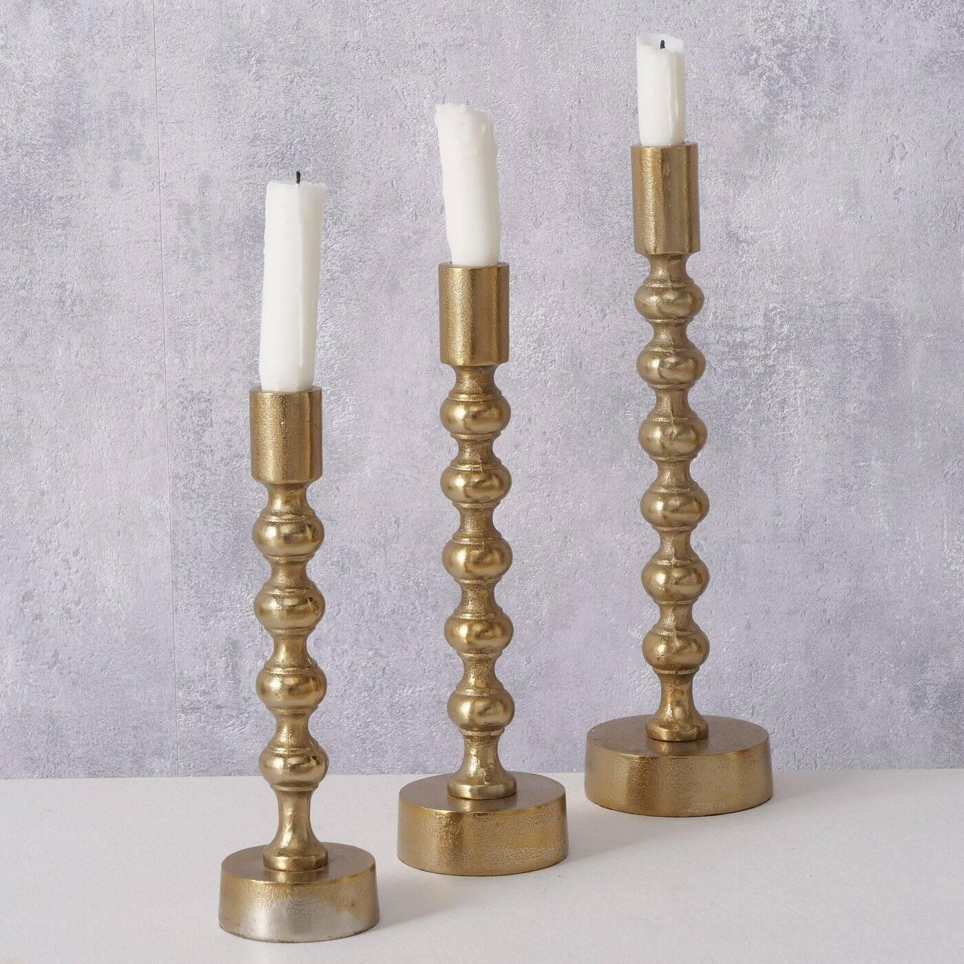 KERZENHALTER Klisko 3er-Set - Goldfarben, Metall (9/31/9cm) - Boltze Home