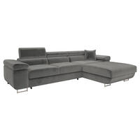 ECKSOFA Torezio Mini, Seite: Rechts - Silberfarben, Holz/Textil (280/170cm) - MIRJAN24