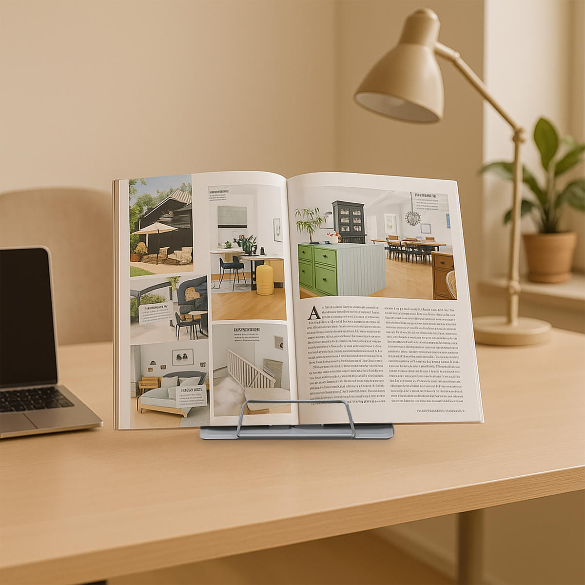 2xBUCHSTÄNDER - Grau, Metall (21/18/16.5cm) - Relaxdays