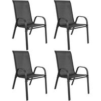 GARTENSTUHL set aus 4 teilen - Dunkelgrau, Metall (56/91/54cm)