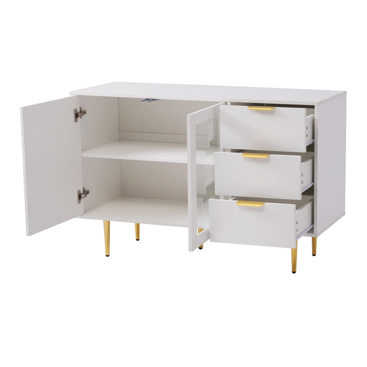 SIDEBOARD Weiß 120/38/79.5 cm - Weiß, Holzwerkstoff (120/79.5/38cm) - Urban Meuble