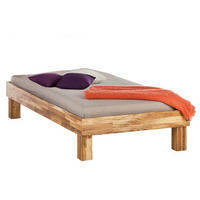 BETT - Massivholz - Eichefarben, Holz (90/200cm) - home24