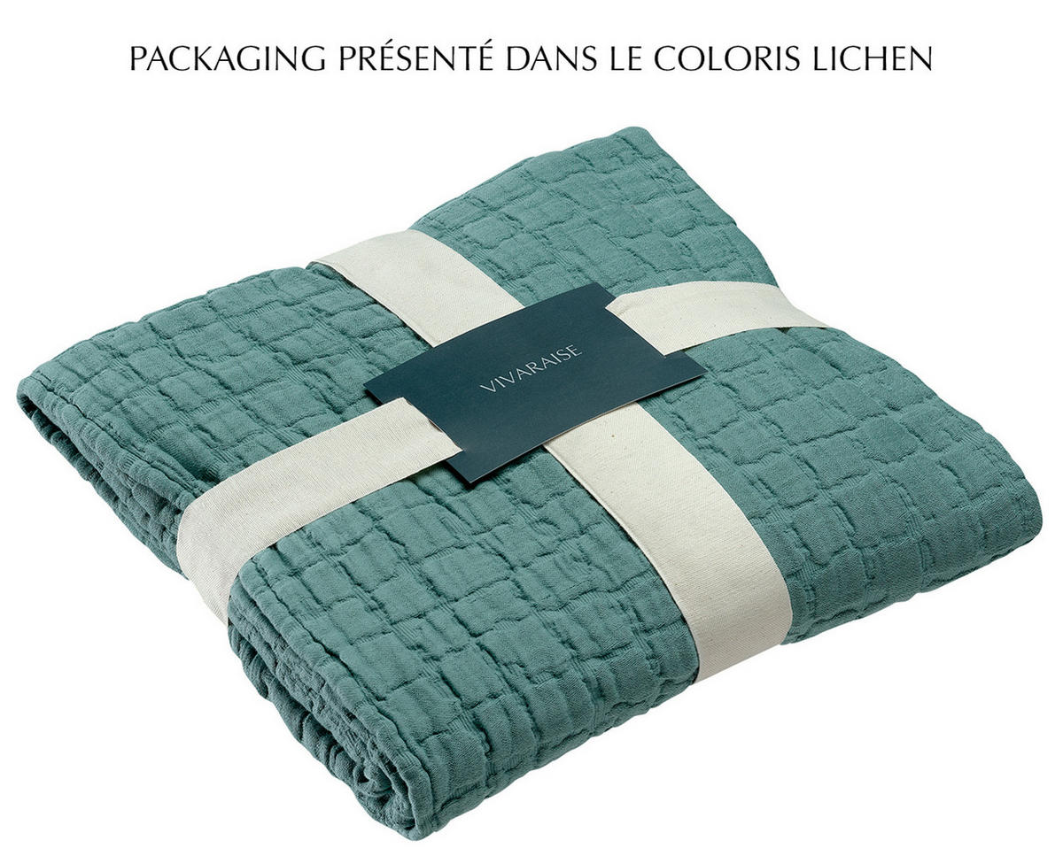 PLAID Swami blaßgrün 130 x 200 cm - Hellgrün, Textil (130/200cm) - Vivaraise