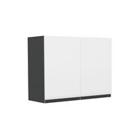KÜCHENGLASSCHRANK R-Line, Weiß/Anthrazit, 80 cm - Anthrazit/Weiß, Holzwerkstoff (80/60/31cm) - Vicco