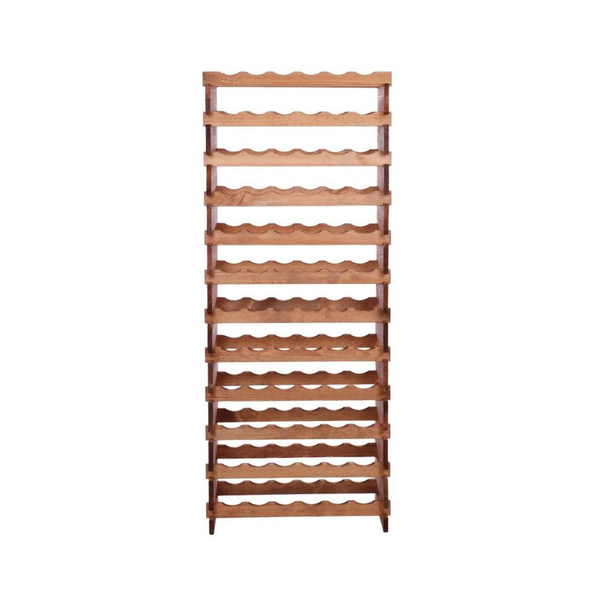 WEINREGAL VINOTECA FLEX PRO HxBxT 163x65x28cm 72 Flaschen auf 12 Ebenen Braun geölt - Braun, Holz (65/163/28cm) - PROREGAL