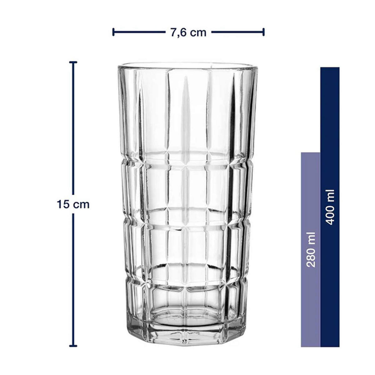 LONGDRINKGLÄSER Soiritii Nova transparent 400 ml 4er Set - Transparent, Glas (0.4L) - Leonardo Living