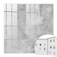 SCHLÜSSELBOX Weiß 30x30 cm – Türöffnung nach rechts - Unverfälschte Eleganz - Grau, Metall (30/30/5cm) - TULUP