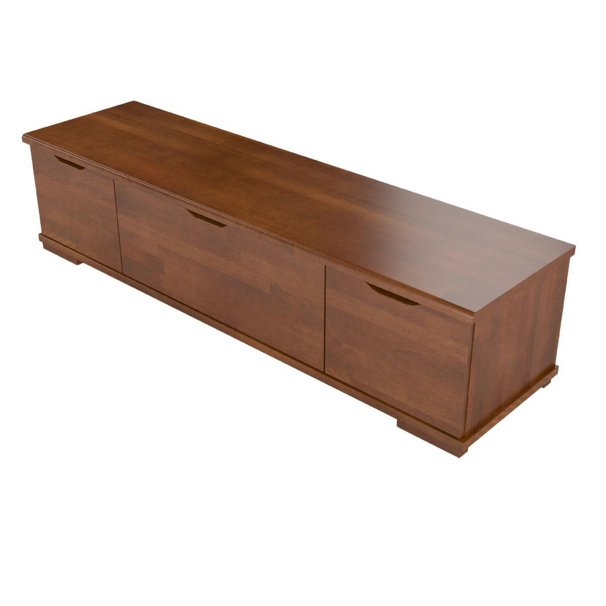 MASSIVHOLZ-TV-SCHRANK Arhus, Buche - lackiert, Nussbaumfarbe - Walnussfarben, Holz/Buchenholz (157.2/38.5/45cm) - Visby
