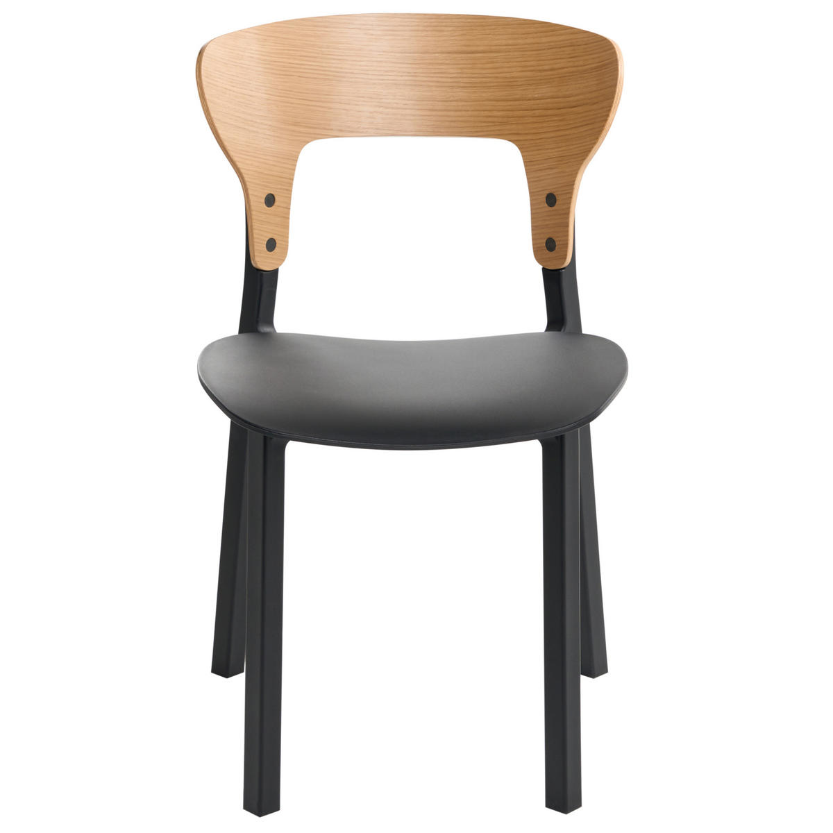 ESSZIMMERSTUHL 2er-Set Schwarz Walden - Braun, Holzwerkstoff (48/79/52cm) - Beliani
