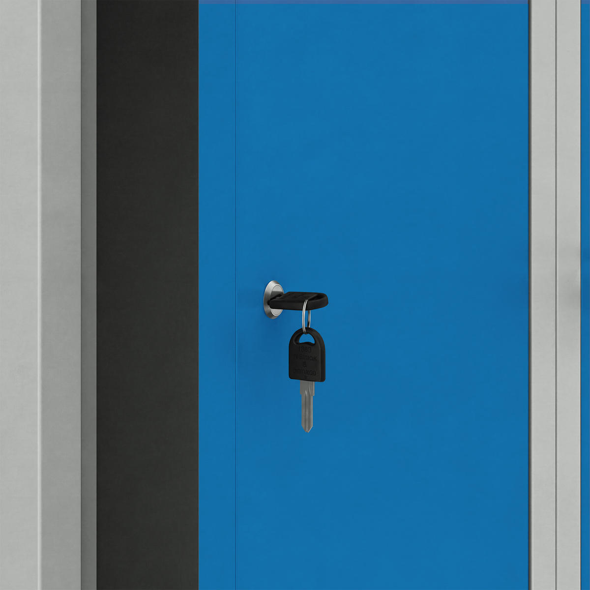 KLEIDERSCHRANK JULIA 185x80x45 cm - Blau/Grau, Metall (80/185/45cm) - Jan Nowak