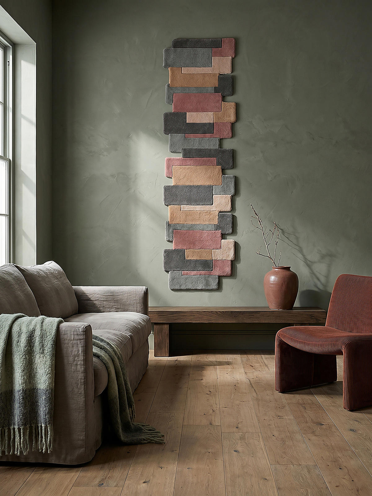 TEPPICHLÄUFER HALLEIN 60/230 cm - Rosa/Grau, Textil (230/60cm) - KADIMA DESIGN