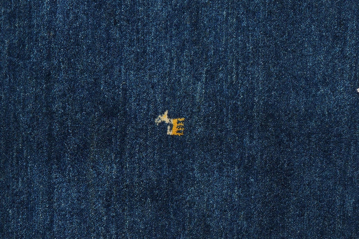 GABBEH-TEPPICH handgeknüpft Blau 200/152 cm Schurwolle - Blau, Textil (152/200cm) - Looma