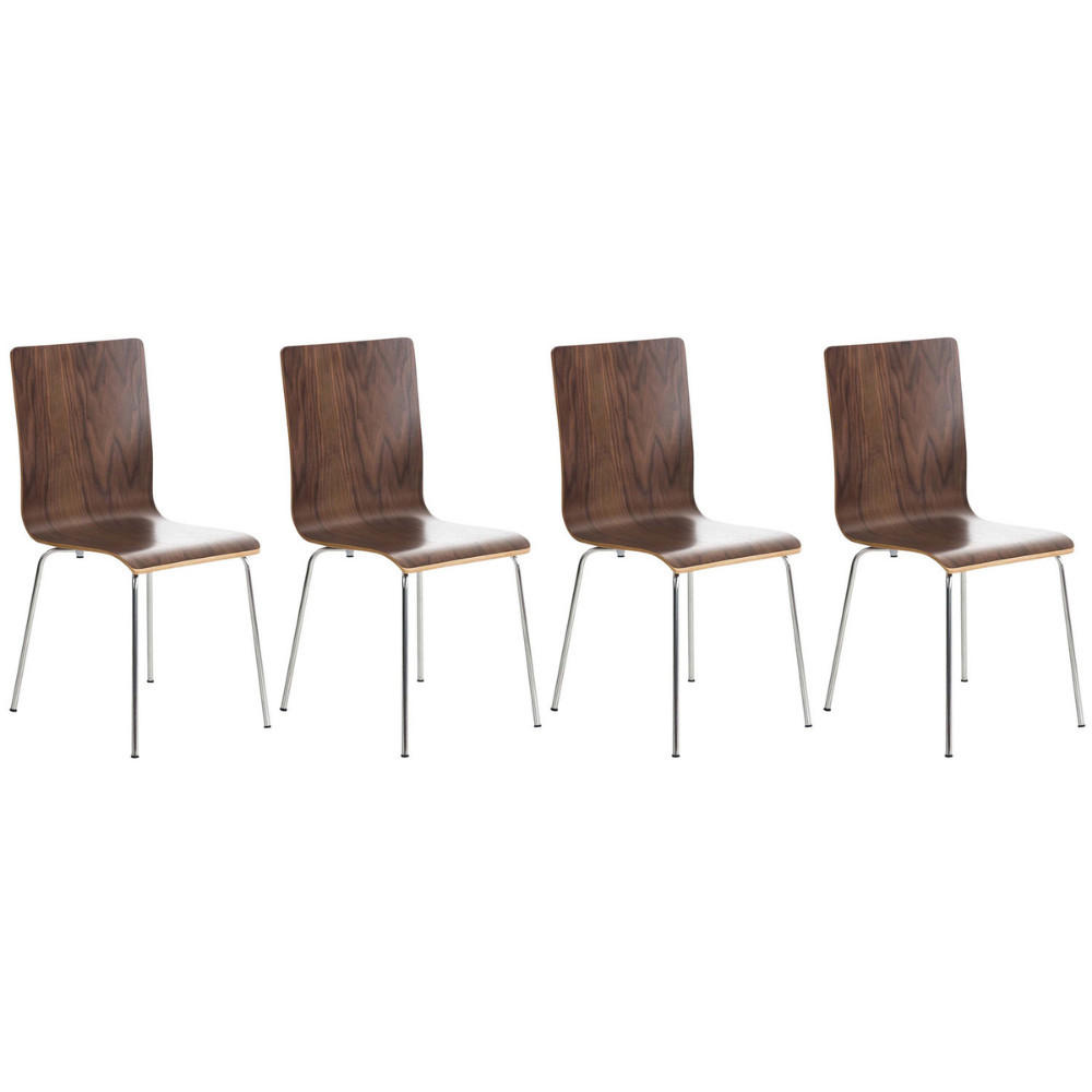 Deluke Besucherstuhl Walnuss 43x87x47 cm