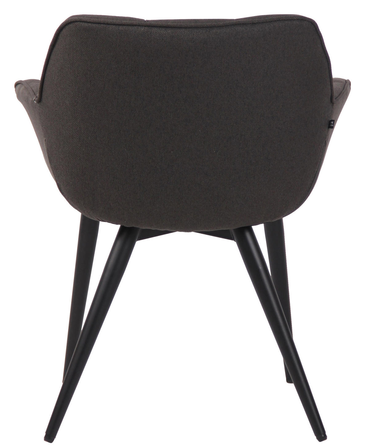 ESSZIMMERSTUHL Rosini Stoff, Gestell Metall matt Schwarz Dunkelgrau - Dunkelgrau/Schwarz, Textil/Metall (64/84/60cm) - TPFLiving