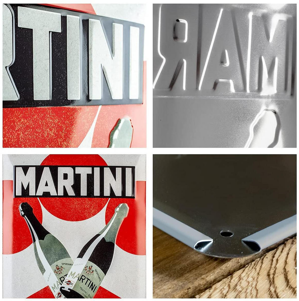 BLECHSCHILD 30/40 cm Martini Spumanti - Multicolor, Metall (30/40/0.2cm) - Nostalgic-Art