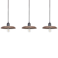 HÄNGELEUCHTE Manjeera 17/92/107 cm - Dunkelbraun, Holz (17/92/107cm) - Beliani