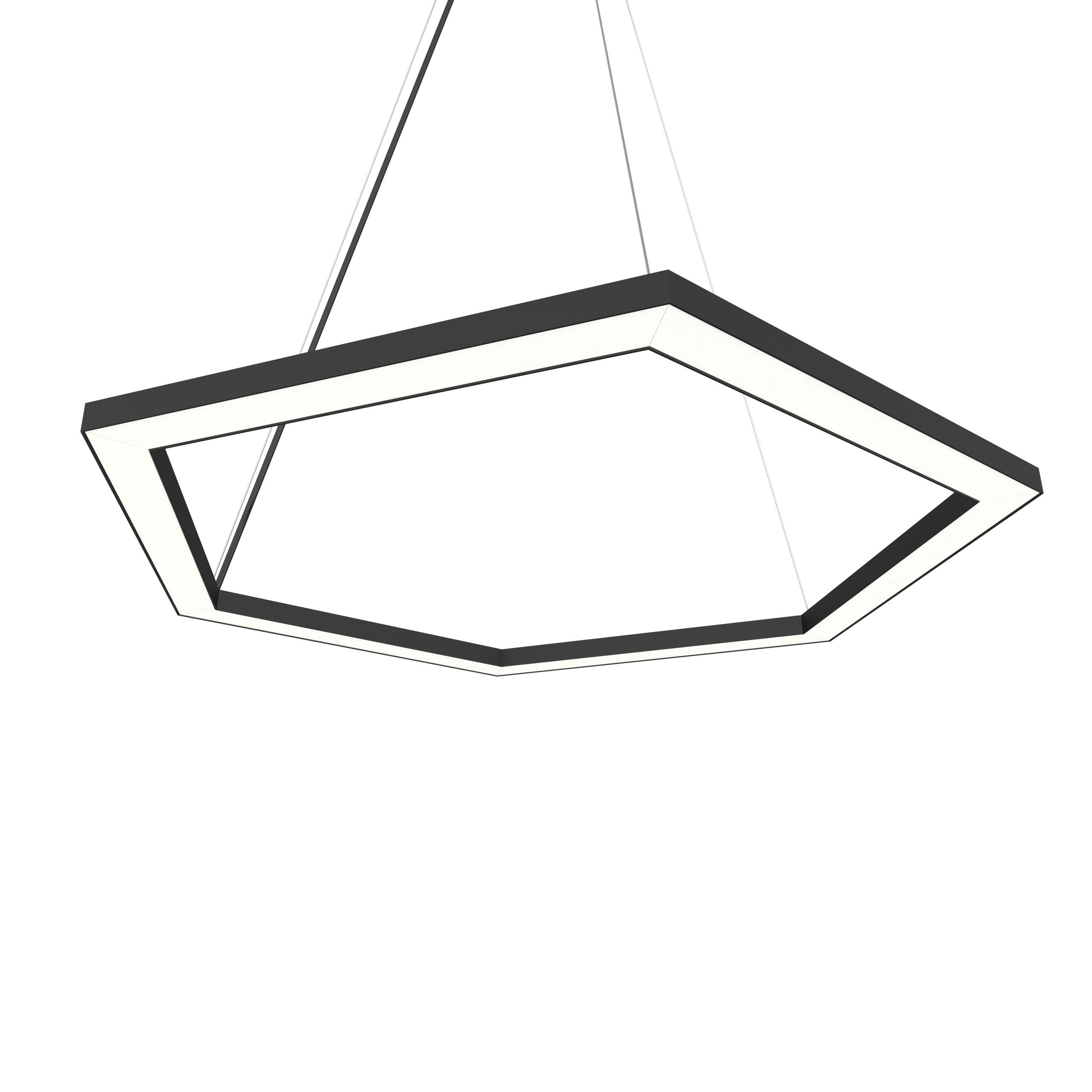 Lumicom Led-Hängeleuchte Schwarz 100x60x1.6 cm