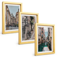 BILDER SET 3er Set - 20x30 cm Goldrahmen - Venedigs Wasserstraßen - Goldfarben, Kunststoff (20/30cm) - TULUP