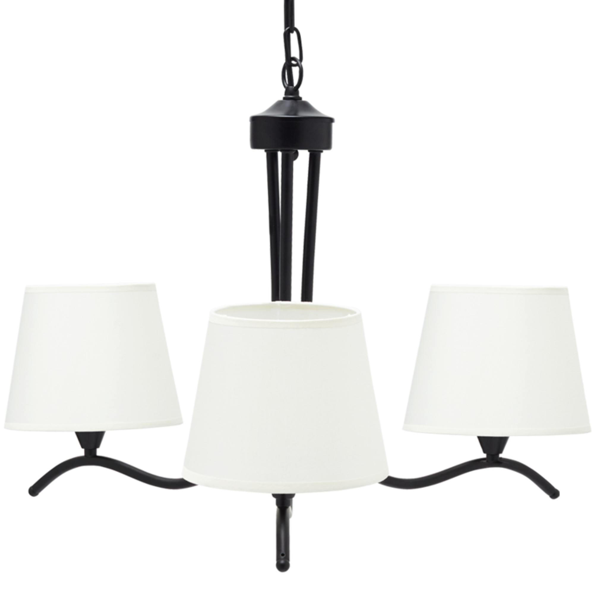 PENDELLEUCHTE CLARIKA, Schwarz/Weiß - Schwarz/Weiß, Textil/Metall (67/67/36cm) - KONSIMO®