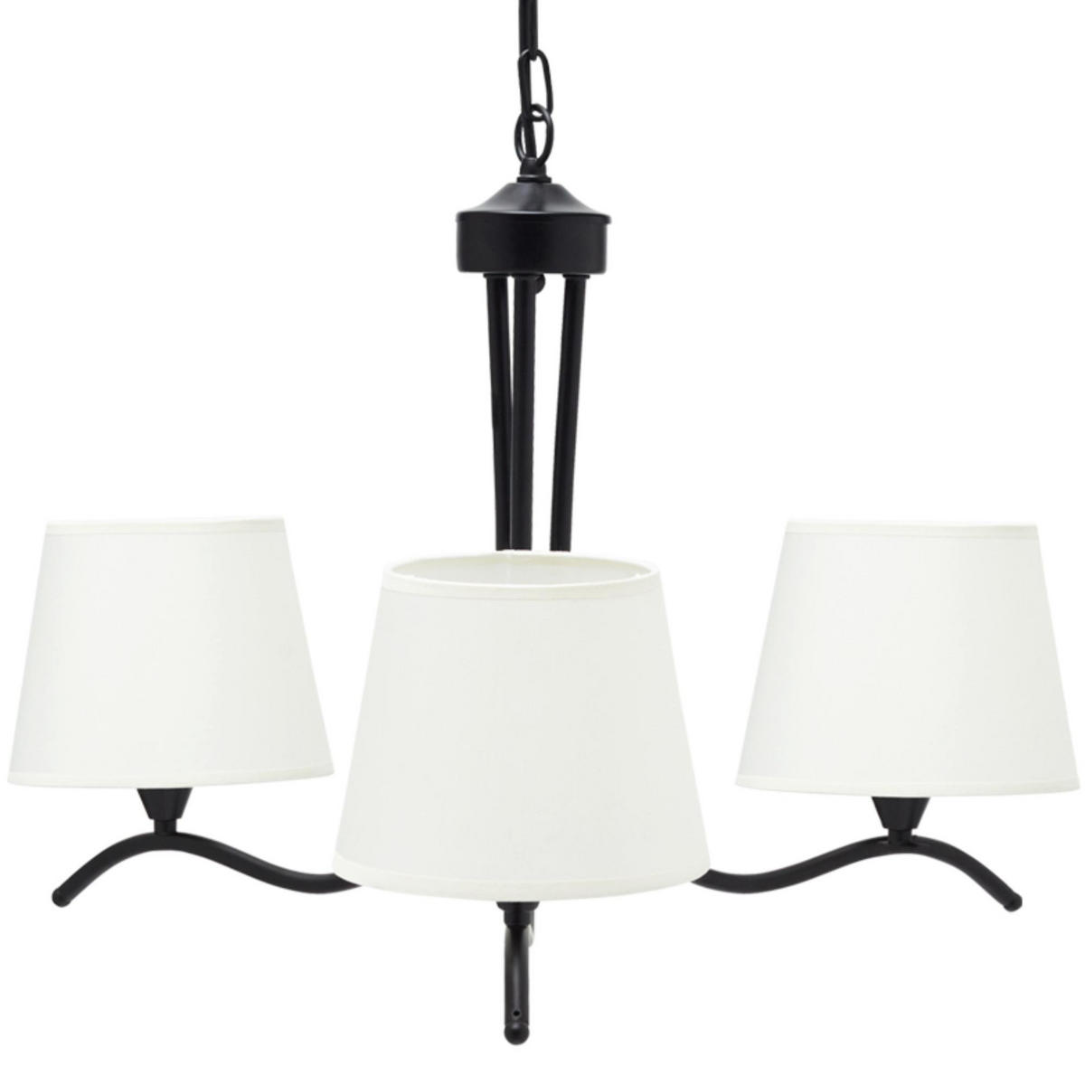 PENDELLEUCHTE CLARIKA, Schwarz/Weiß - Schwarz/Weiß, Textil/Metall (67/67/36cm) - KONSIMO®