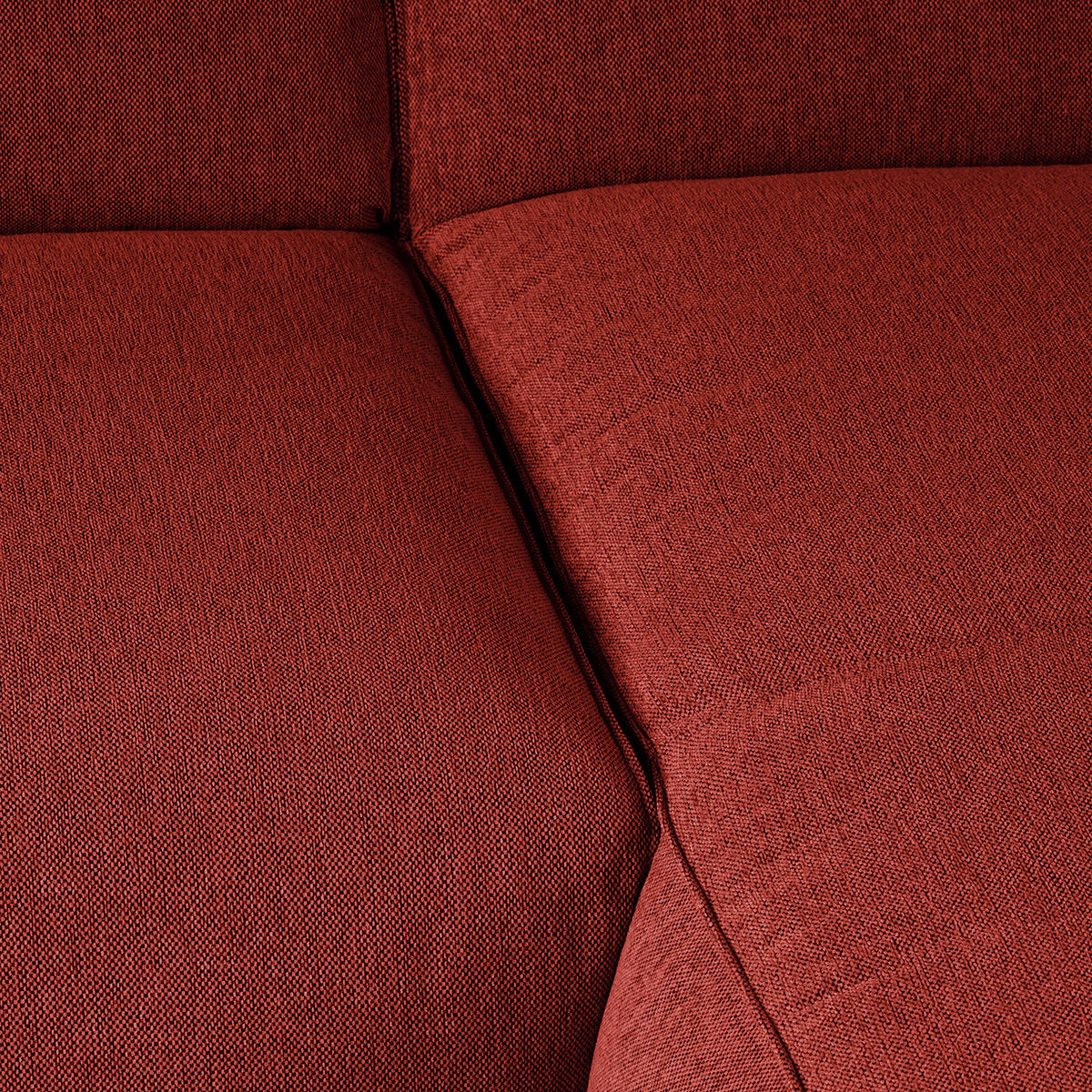 3-SITZER ECKSOFA mit Recamiere - Rot/Schwarz, Kunststoff/Textil (295/231cm) - home24