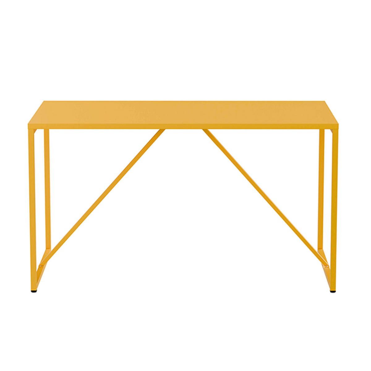 ESSTISCH, Gelb - Gelb, Metall (120/80/78cm) - Oviala