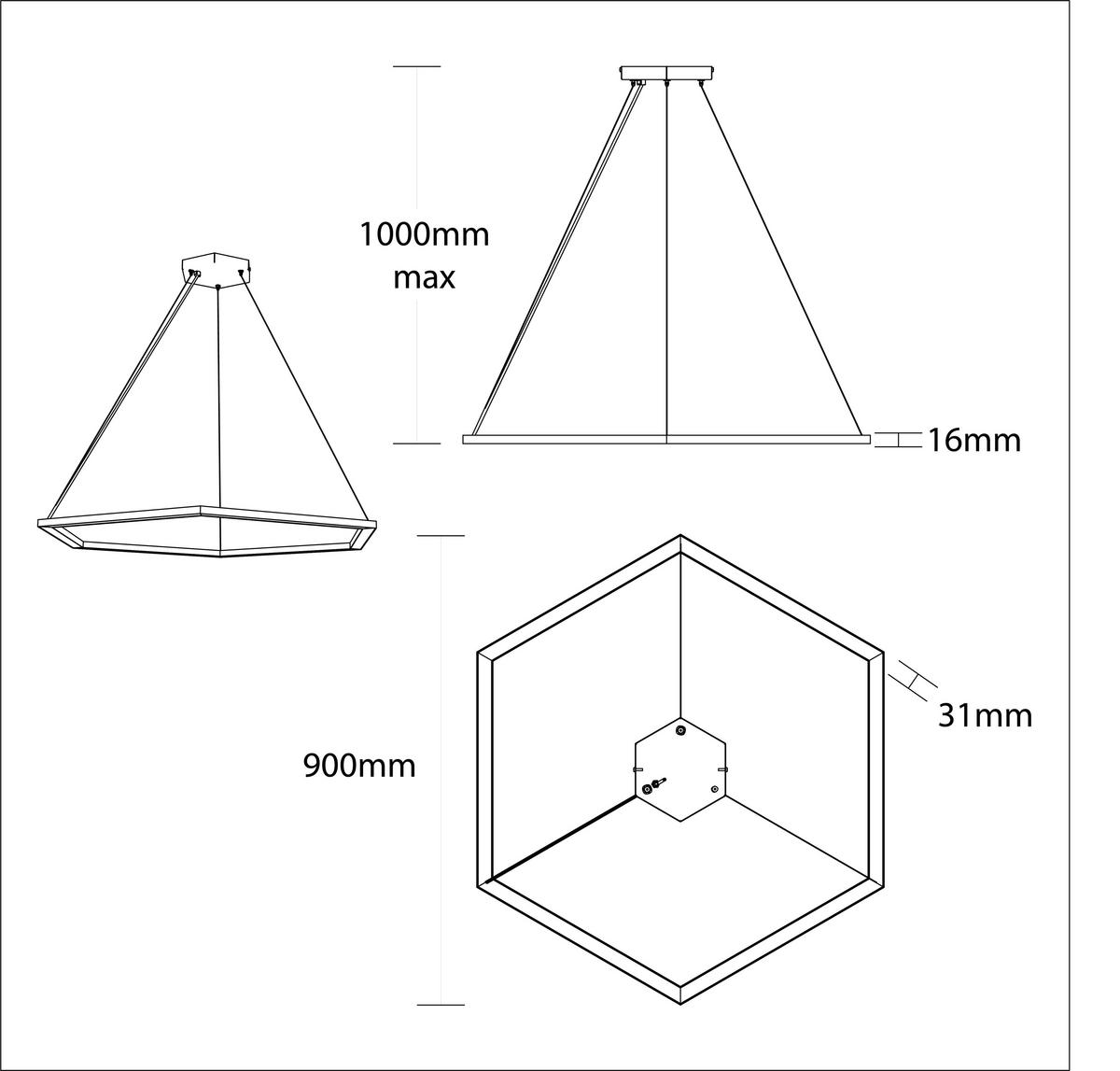 LED-HÄNGELEUCHTE - Schwarz Hochglanz, Metall (1.6/90/100cm) - Lumicom