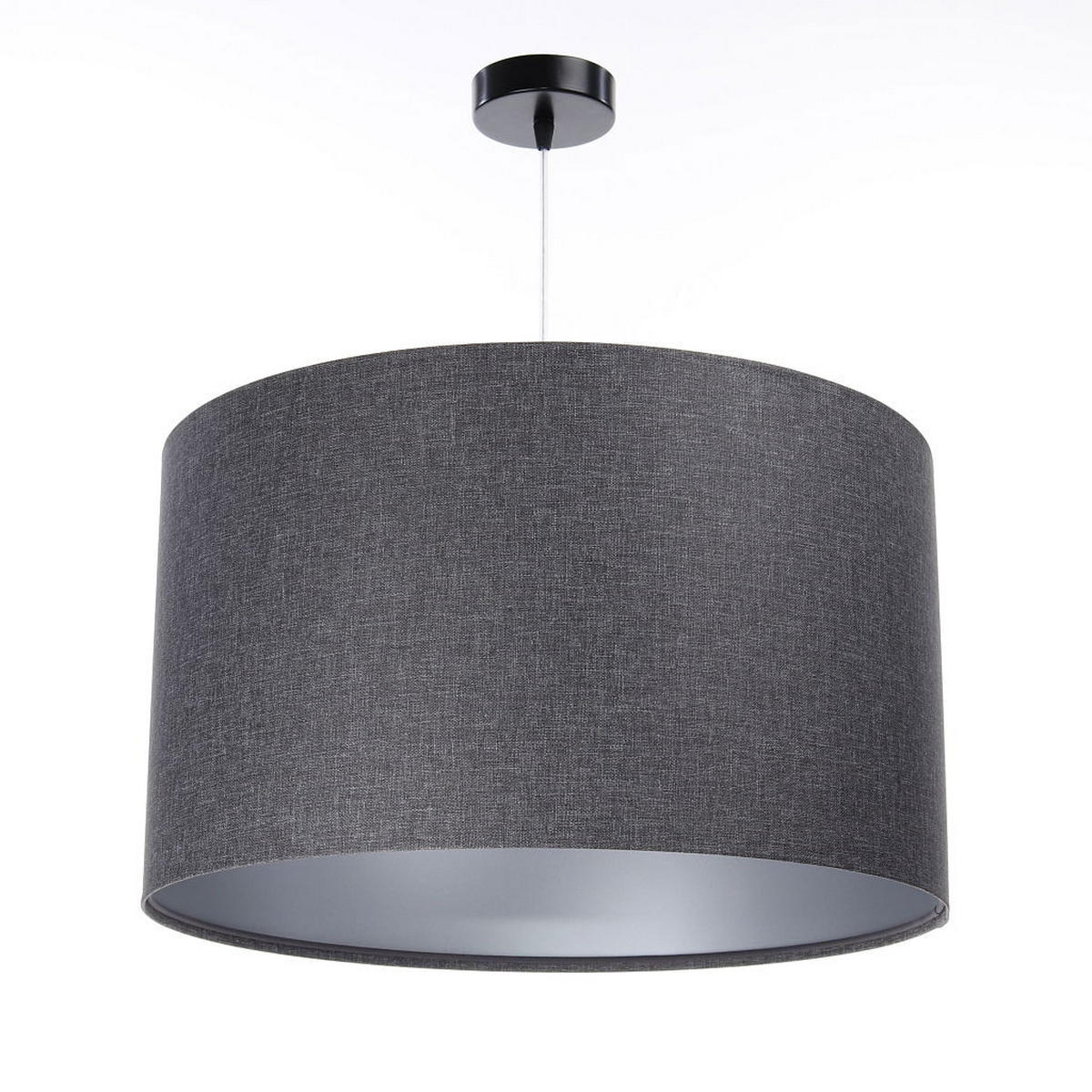 HÄNGELEUCHTE Grau 60/35 cm - Silberfarben/Grau, Kunststoff (35/1/35cm) - ONZENO