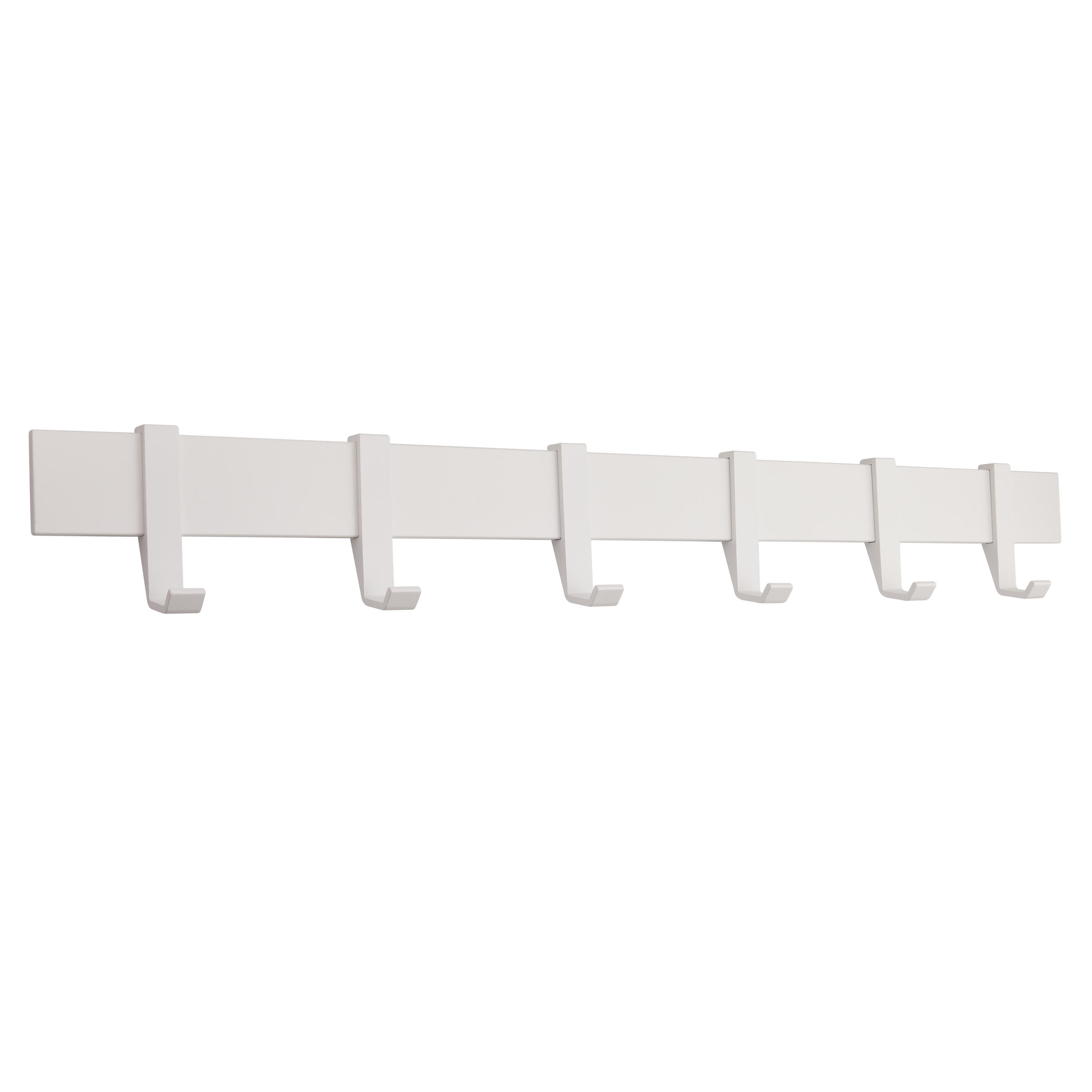 MODERNE GARDEROBENLEISTE Wandgarderobe Matt Weiß 58 cm - Weiß, Metall (58/7/5cm) - Designfabrik Hamburg