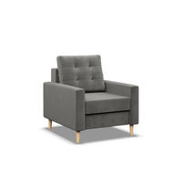 LOUNGESESSEL BLANK, Hellgrau - Grau, Textil (75/88/92cm) - Mebligo