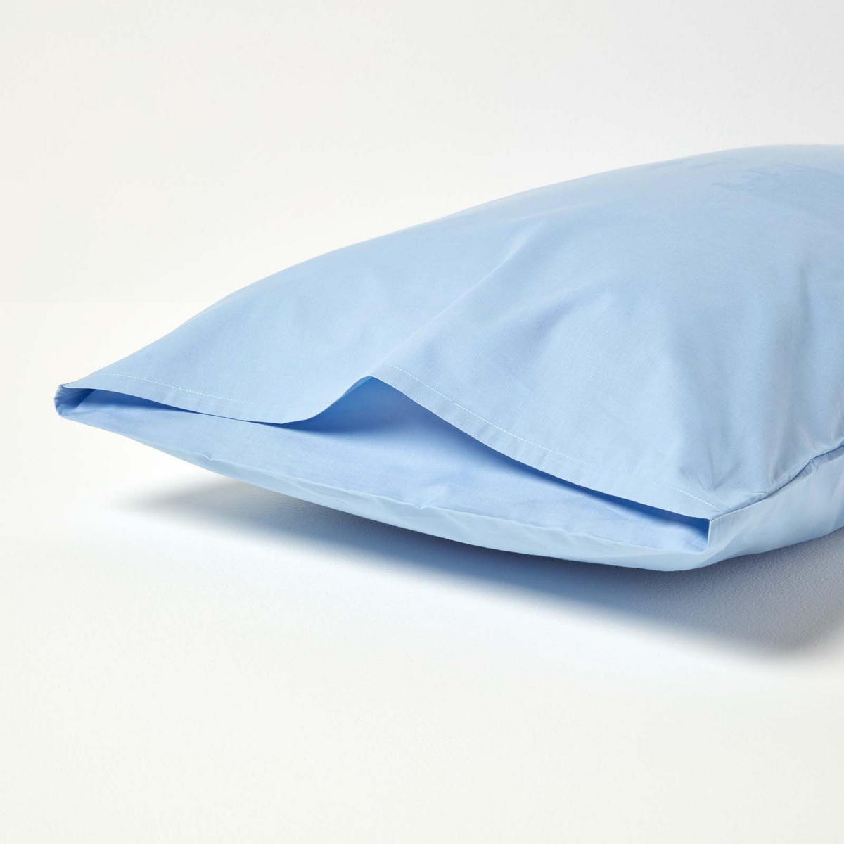 KISSENBEZUG Perkal, Ägyptische Baumwolle, Fadendichte 200 - Blau, Textil (48/74cm) - Homescapes