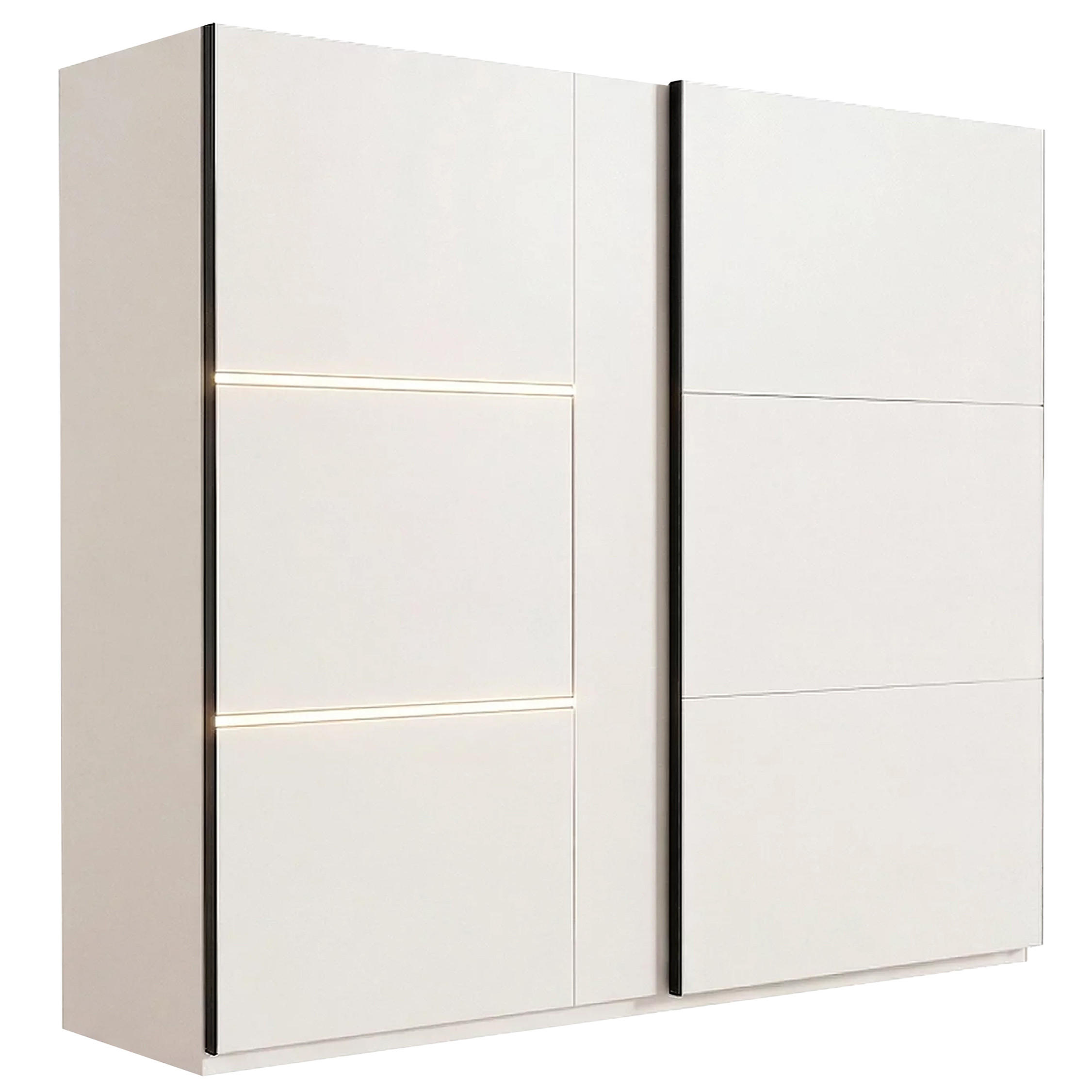 SCHWEBETÜRENSCHRANK Travis mit 2 Türen und LED-Beleuchtung, 250 cm, Kaschmir - Kaschmir, Holzwerkstoff (250/215/65cm) - Beautysofa