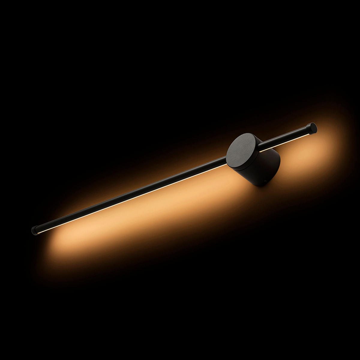 AUSSENLEUCHTE BEEM 80 Schwarzgrau milchfarbenes Acryl 14 W IP54 - Schwarz, Kunststoff (72/78/81cm) - Rendl