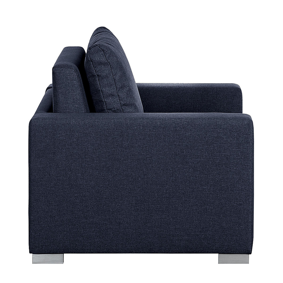 SCHLAFSESSEL - Blau/Silberfarben, Textil (110/90/90cm) - home24