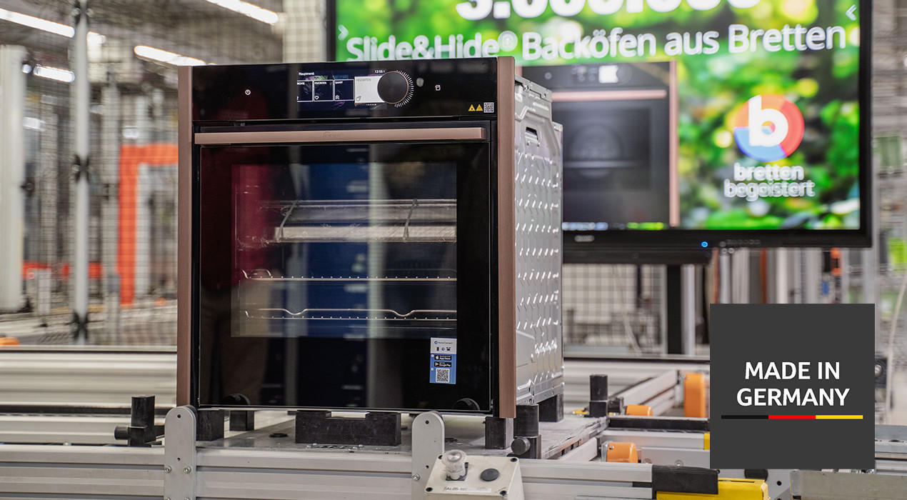Backofen, Produktion, Zwei Drittel der von NEFF in Deutschland vertriebenen Geräte werden im hauseigenen Werk in Bretten produziert