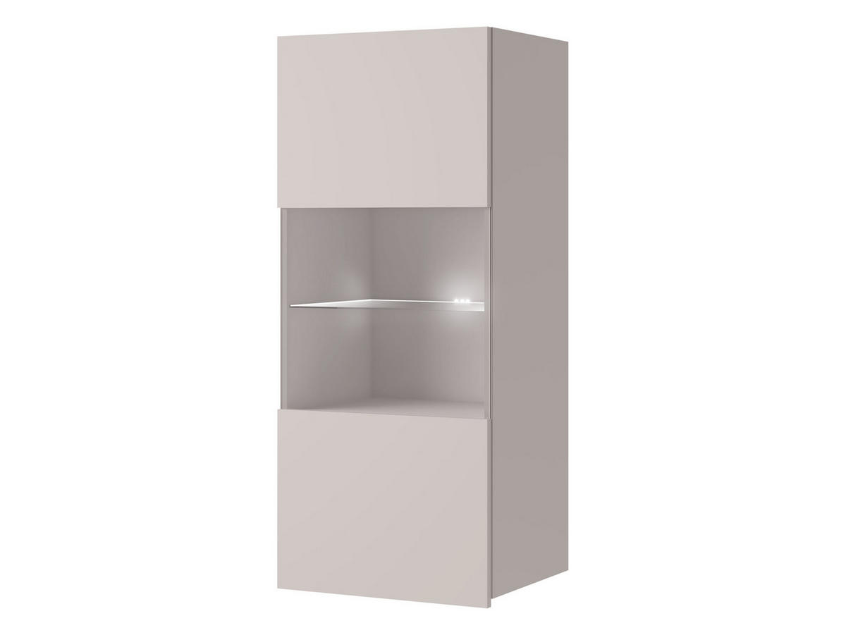 HÄNGEVITRINE Calabrini 05 mit weißer LED Beleuchtung - Kaschmir, Holzwerkstoff (45/117/32cm) - MIRJAN24