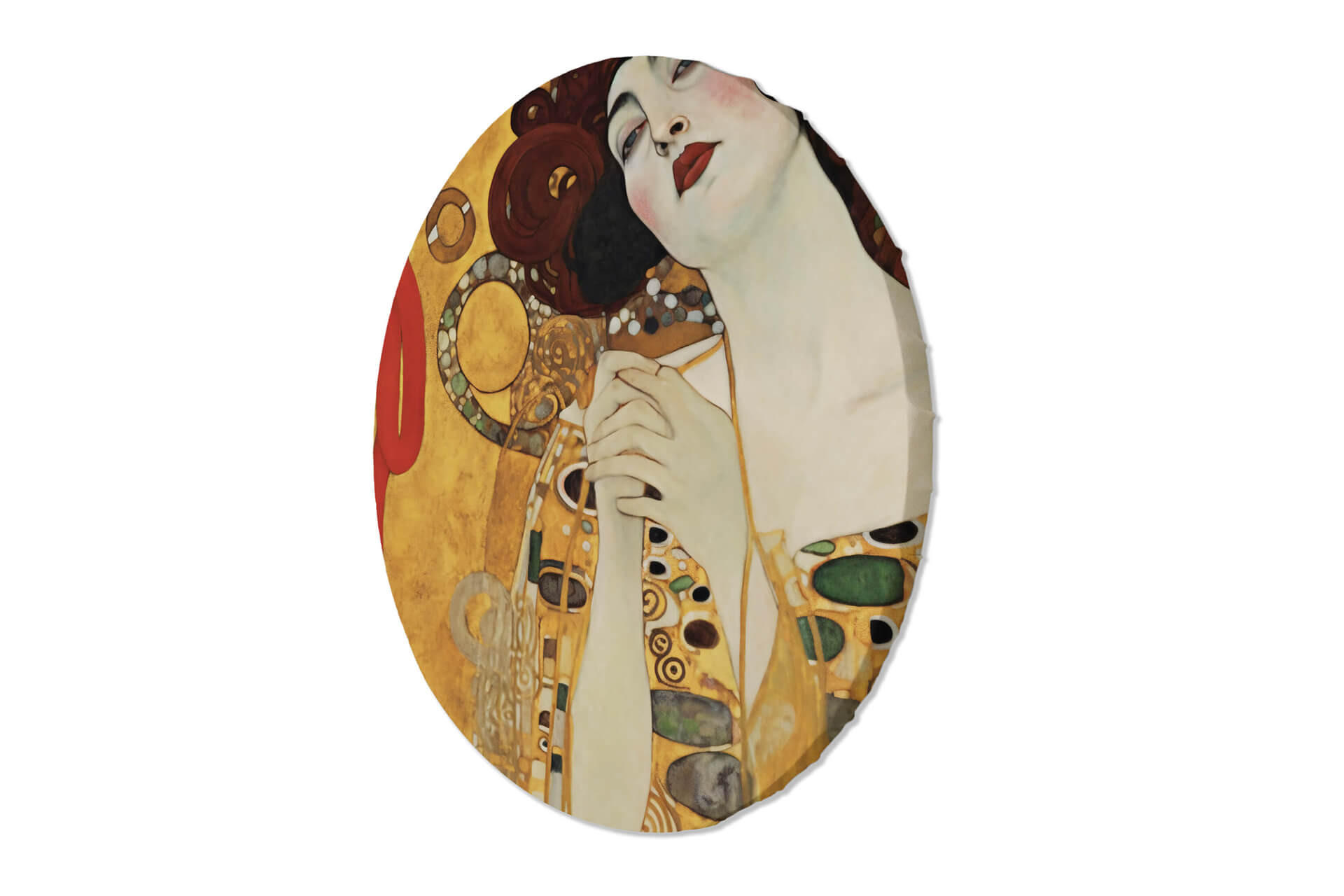 RUNDES BILD Gold 60/60 cm - Goldfarben, Textil (60/60cm) - KUNSTLOFT