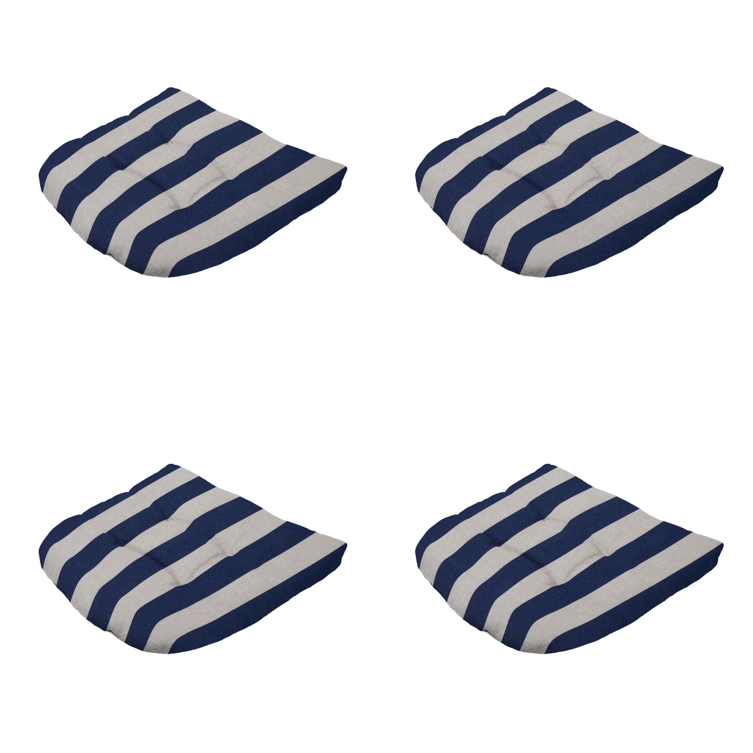 SITZKISSEN Amora - Blau - 46/46/6 cm - 4er-Set - Blau, Textil (46/6/46cm) - Madison