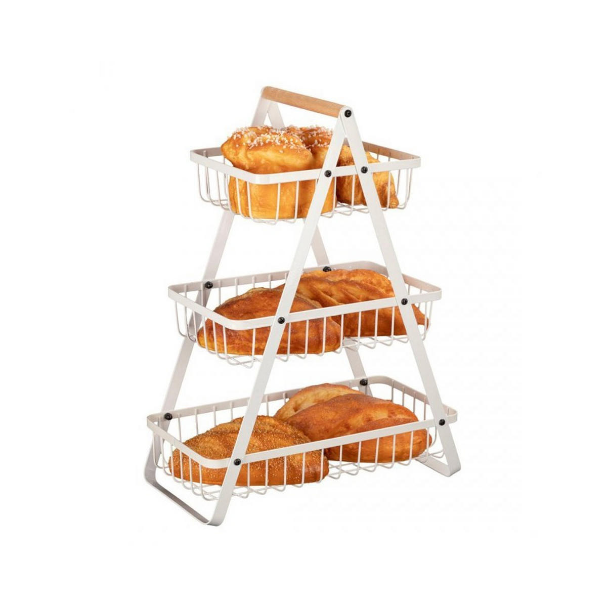 OBSTKORB Weiß 33/17/45 cm E8178 - Weiß, Metall (33/45cm) - Elitehoff