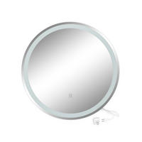 BADEZIMMERSPIEGEL Lumos Weiß 70 cm mit Touchschalter - Weiß, Glas (70/70/4cm) - Vicco