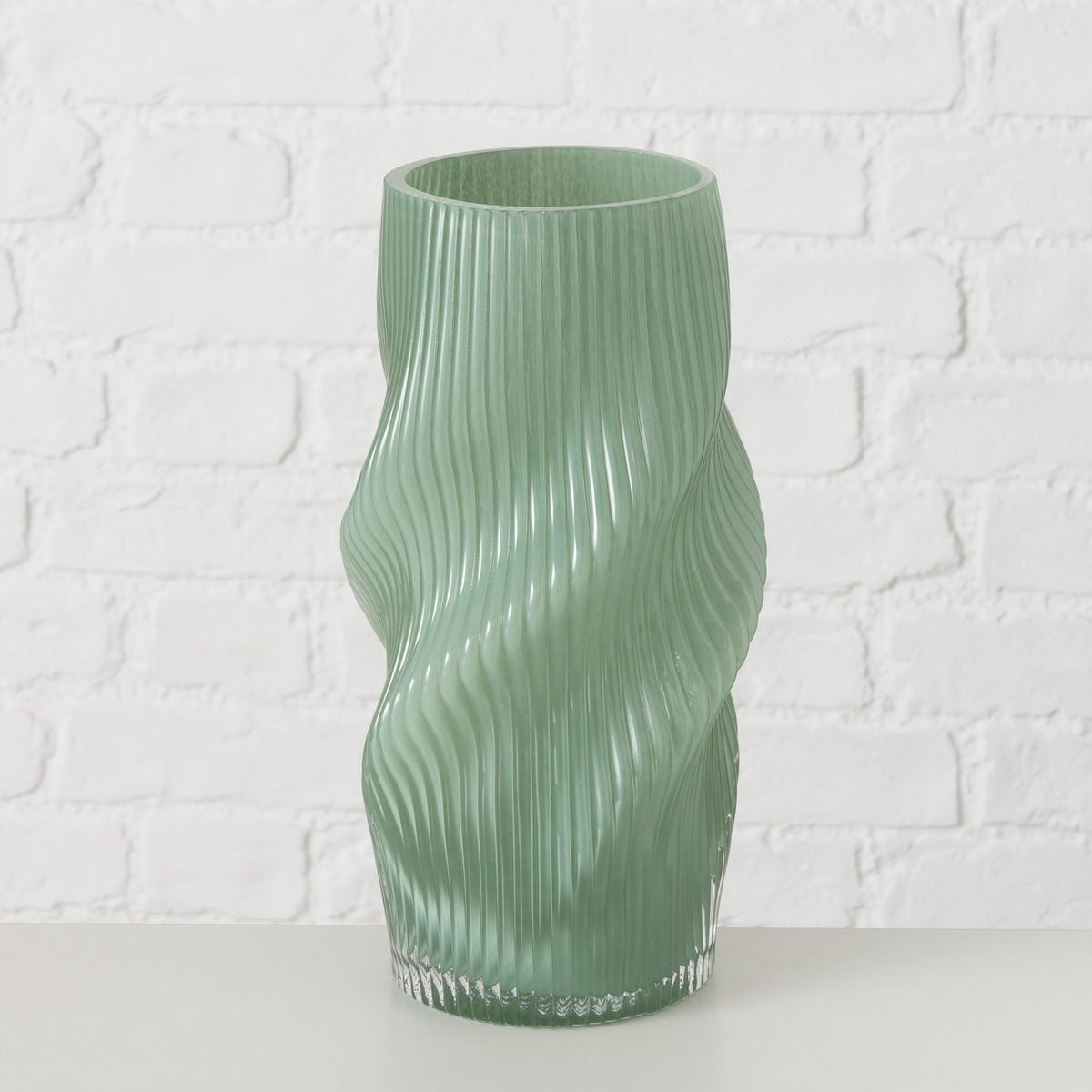 VASE Glas Verese 30 cm - Grün, Glas (15.5/30cm) - Boltze Home